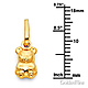 Teddy Bear Charm Pendant in 14K Yellow Gold - Mini thumb 1