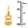 Teddy Bear Charm Pendant in 14K Yellow Gold - Mini thumb 1