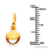 Freshwater Pearl in Scallop Shell Charm Pendant 14K Yellow Gold - Mini thumb 1