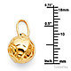 Soccer Ball Charm Pendant in 14K Yellow Gold - Mini thumb 1