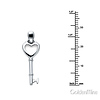 Key to My Heart Pendant in 14K White Gold - Small thumb 1