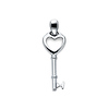 Key to My Heart Pendant in 14K White Gold - Small thumb 0
