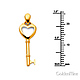 Key to My Heart Pendant in 14K Yellow Gold - Small thumb 2