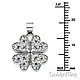 CZ Four Leaf Clover Pendant in 14K White Gold - Petite thumb 1