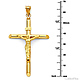 Extra-Large Rod Crucifix Pendant in 14K Yellow Gold - Classic thumb 1