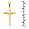 Medium Rod Crucifix Pendant in 14K Yellow Gold - Classic thumb 1