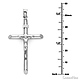 Extra Large Rod Crucifix Pendant in 14K White Gold - Classic thumb 1