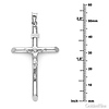 Extra Large Rod Crucifix Pendant in 14K White Gold - Classic thumb 1