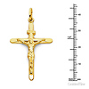 Medium Tapered Crucifix Pendant in 14K Yellow Gold - Classic thumb 1