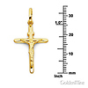 Small Tapered Crucifix Pendant in 14K Yellow Gold - Classic thumb 2