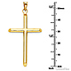 Extra Large Rod Cross Pendant in 14K Yellow Gold - Classic thumb 1