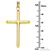 Extra Large Rod Cross Pendant in 14K Yellow Gold - Classic thumb 1