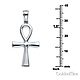 Medium Ankh Cross Pendant in 14K White Gold thumb 1