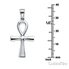 Medium Ankh Cross Pendant in 14K White Gold thumb 1