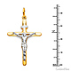 Medium Tapered Crucifix Pendant in 14K Two-Tone Gold - Classic thumb 1