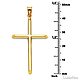 Large Rod Cross Pendant in 14K Yellow Gold - Classic thumb 1