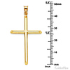 Large Rod Cross Pendant in 14K Yellow Gold - Classic thumb 1