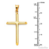 Medium Rod Cross Pendant in 14K Yellow Gold - Classic thumb 2