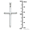 Large Rod Cross Pendant in 14K White Gold - Classic thumb 1