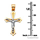 Small Patonce Crucifix Pendant in 14K Two-Tone Gold thumb 1