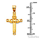 Small Claddagh Cross Pendant in 14K Yellow Gold thumb 2