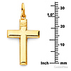 Small INRI Wide Cross Pendant in 14K Yellow Gold thumb 1