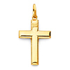 Small INRI Wide Cross Pendant in 14K Yellow Gold thumb 0