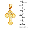 Small Greek Orthodox Cross Pendant - 14K Yellow Gold thumb 1