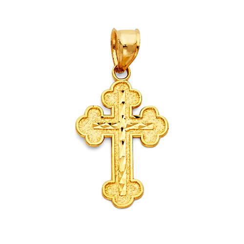 14K Yellow-Orthodox Cross Pendant 