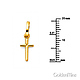 Mini Cross Charm Pendant in 14K Yellow Gold - Classic thumb 1