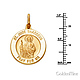 St Jude Thaddeus Petite Medal Necklace with Spiga Chain - 14K Yellow Gold 16-22in thumb 1