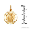 St Jude Thaddeus Petite Medal Necklace with Spiga Chain - 14K Yellow Gold 16-22in thumb 1