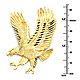 Floating Landing Eagle Pendant in 14K Yellow Gold - XXL thumb 1