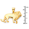 Polished Roaming Lion Pendant in 14K Yellow Gold thumb 1