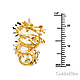 Chinese Dragon Pendant in 14K Yellow Gold - Small thumb 1