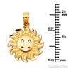 Spiral Smiling Happy Face Sun Pendant in 14K Yellow Gold - Petite thumb 1