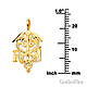 RN Nurse Medical Caduceus Pendant in 14K Yellow Gold - Petite thumb 2