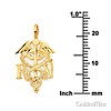 RN Nurse Medical Caduceus Pendant in 14K Yellow Gold - Petite thumb 2