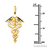 Winged Caduceus Pendant in 14K Yellow Gold - Medical, Commerce thumb 2