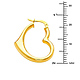 Heart-Shape Medium Hoop Earrings - 14K Yellow Gold thumb 1