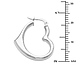 Heart-Shape Medium Hoop Earrings - 14K White Gold thumb 1