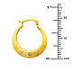 Crescent Diamond-Cut Smooth Small Hoop Earrings - 14K Yellow Gold thumb 1