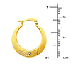 Crescent Diamond-Cut Smooth Small Hoop Earrings - 14K Yellow Gold thumb 1