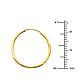 Diamond-Cut Satin Endless Small Hoop Earrings - 14K Yellow Gold 1.5mm or 0.9 inch thumb 1