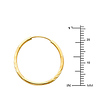 Diamond-Cut Satin Endless Small Hoop Earrings - 14K Yellow Gold 1.5mm or 0.9 inch thumb 1