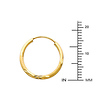 Diamond-Cut Satin Endless Petite Hoop Earrings - 14K Yellow Gold 1.5mm or 0.62 inch thumb 1