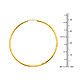 Diamond-Cut Satin Endless Medium Hoop Earrings - 14K Yellow Gold 2mm x 1.6 inch thumb 1