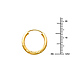 Diamond-Cut Satin Endless Mini Hoop Earrings - 14K Yellow Gold 2mm x 0.6 inch thumb 1