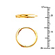 DUPLICATE Domed 14K Yellow Gold Huggie Earrings 2mm x 11mm thumb 1