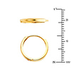 DUPLICATE Domed 14K Yellow Gold Huggie Earrings 2mm x 11mm thumb 1